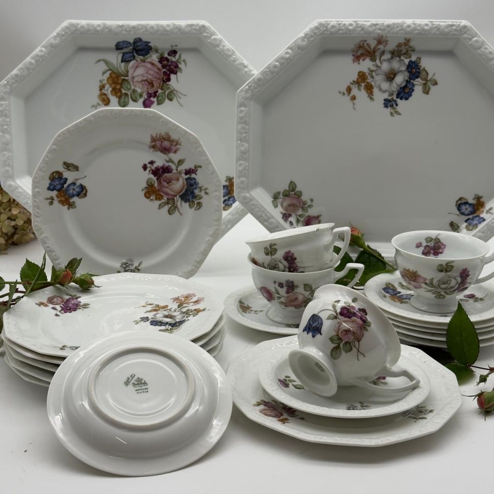 Чайная пара Rosenthal Classic Rose Садовые цветы 200 мл Германия