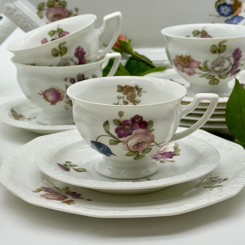 Чайная пара Rosenthal Classic Rose Садовые цветы 200 мл Германия