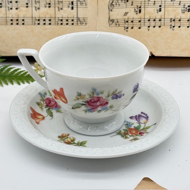 Чайная пара Rosenthal Maria Classic Rose Мейсенский букет 220 мл Германия 