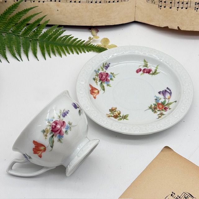 Чайная пара Rosenthal Maria Classic Rose Мейсенский букет 220 мл Германия 