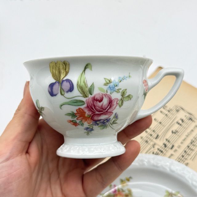 Чайная пара Rosenthal Maria Classic Rose Мейсенский букет 220 мл Германия 