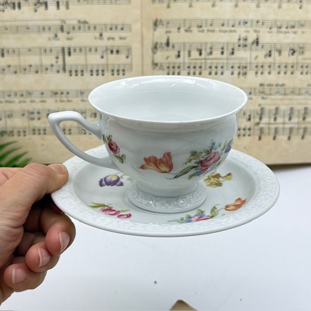 Чайная пара Rosenthal Maria Classic Rose Мейсенский букет 220 мл Германия 