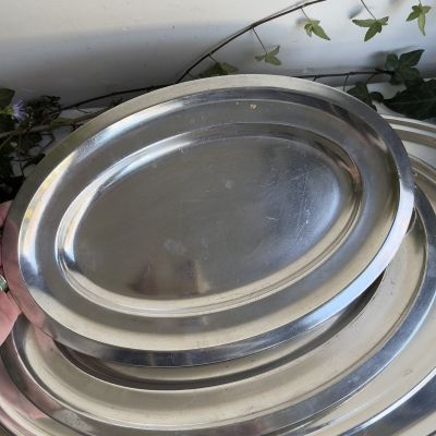 Блюдо поднос овальное WICKEMANN 55 см серебрение Бельгия