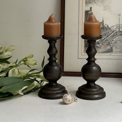 Подсвечник 14 см бронза со свечой