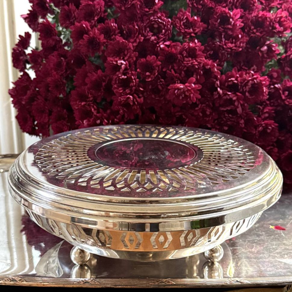 Подогрев подставка Orfèvrerie de France серебрение Франция