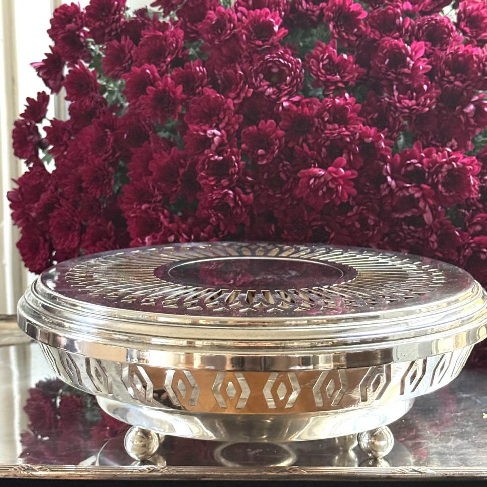 Подогрев подставка Orfèvrerie de France серебрение Франция