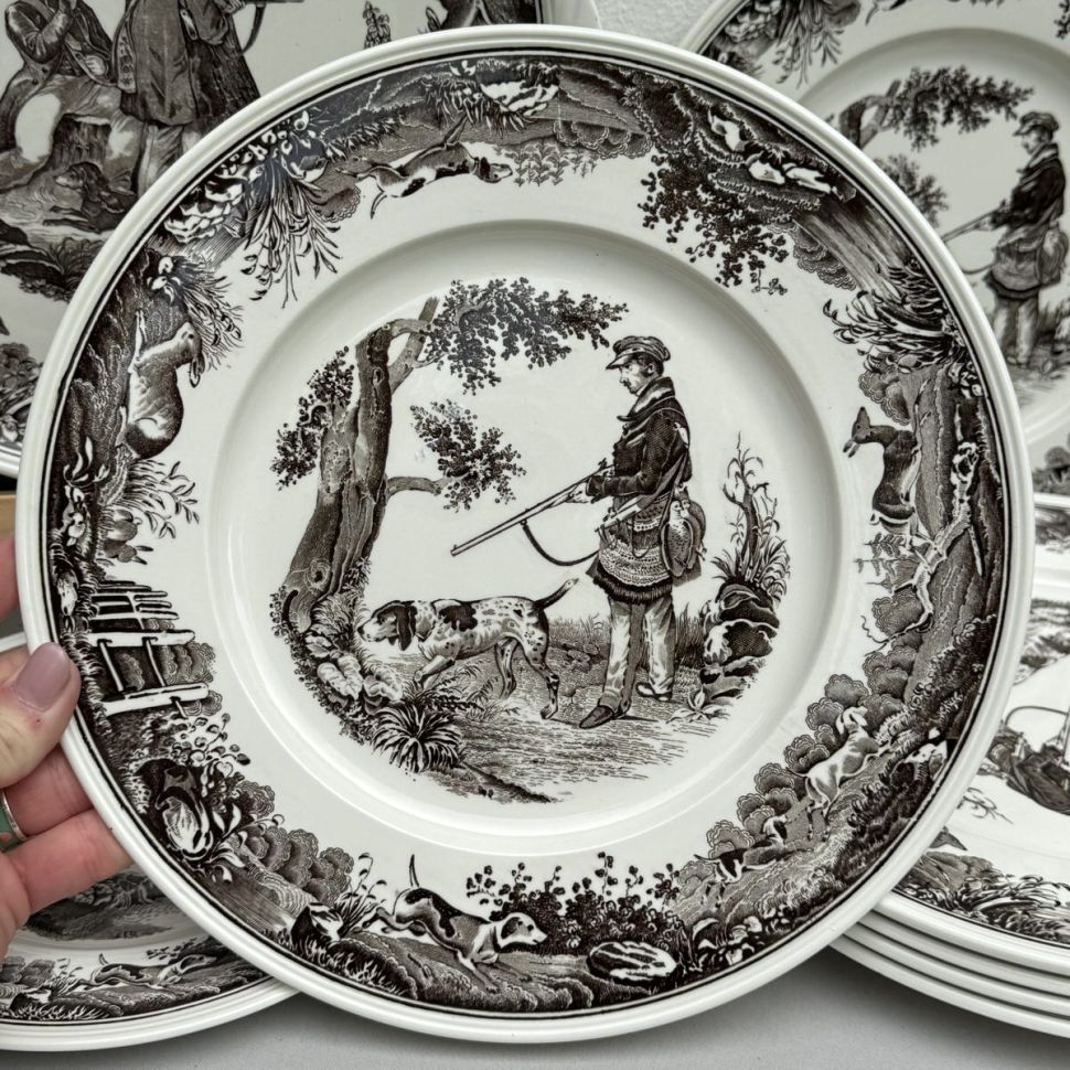 Тарелка ВиллеройБох Anjou Охота 27 см фарфор Германия