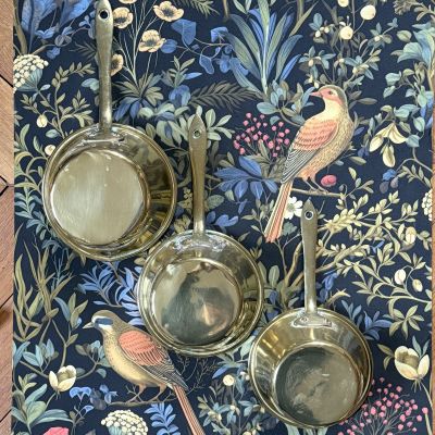 Ковш с крышкой набор 5 шт LION LE CORNU Франция латунь