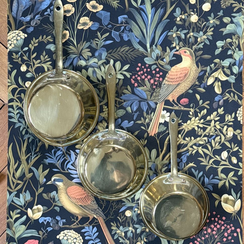 Ковш с крышкой набор 5 шт LION LE CORNU Франция латунь