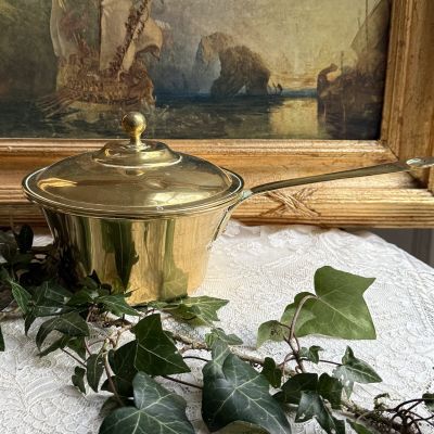 Ковш с крышкой набор 5 шт LION LE CORNU Франция латунь