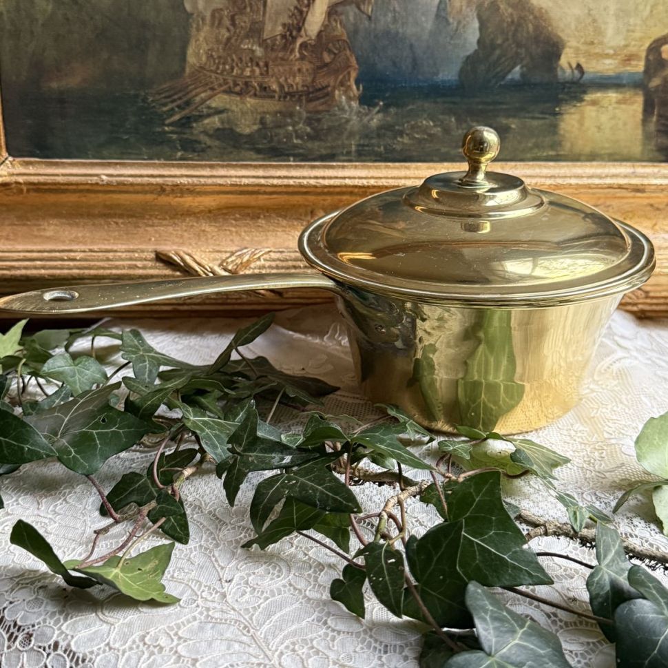 Ковш с крышкой набор 5 шт LION LE CORNU Франция латунь