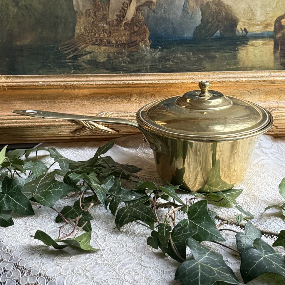 Ковш с крышкой набор 5 шт LION LE CORNU Франция латунь