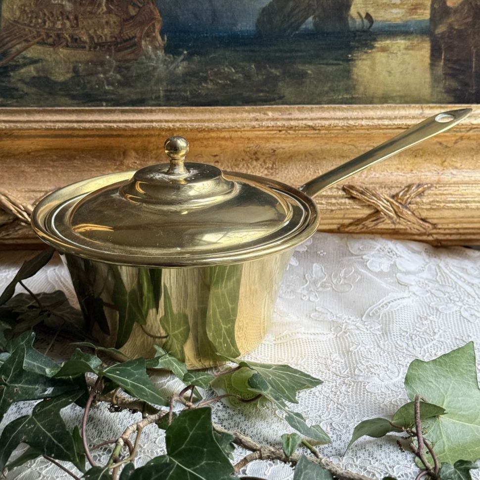 Ковш с крышкой набор 5 шт LION LE CORNU Франция латунь