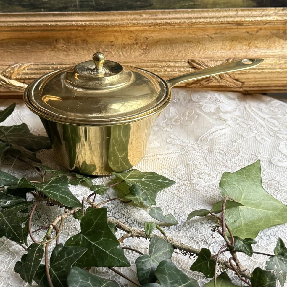 Ковш с крышкой набор 5 шт LION LE CORNU Франция латунь