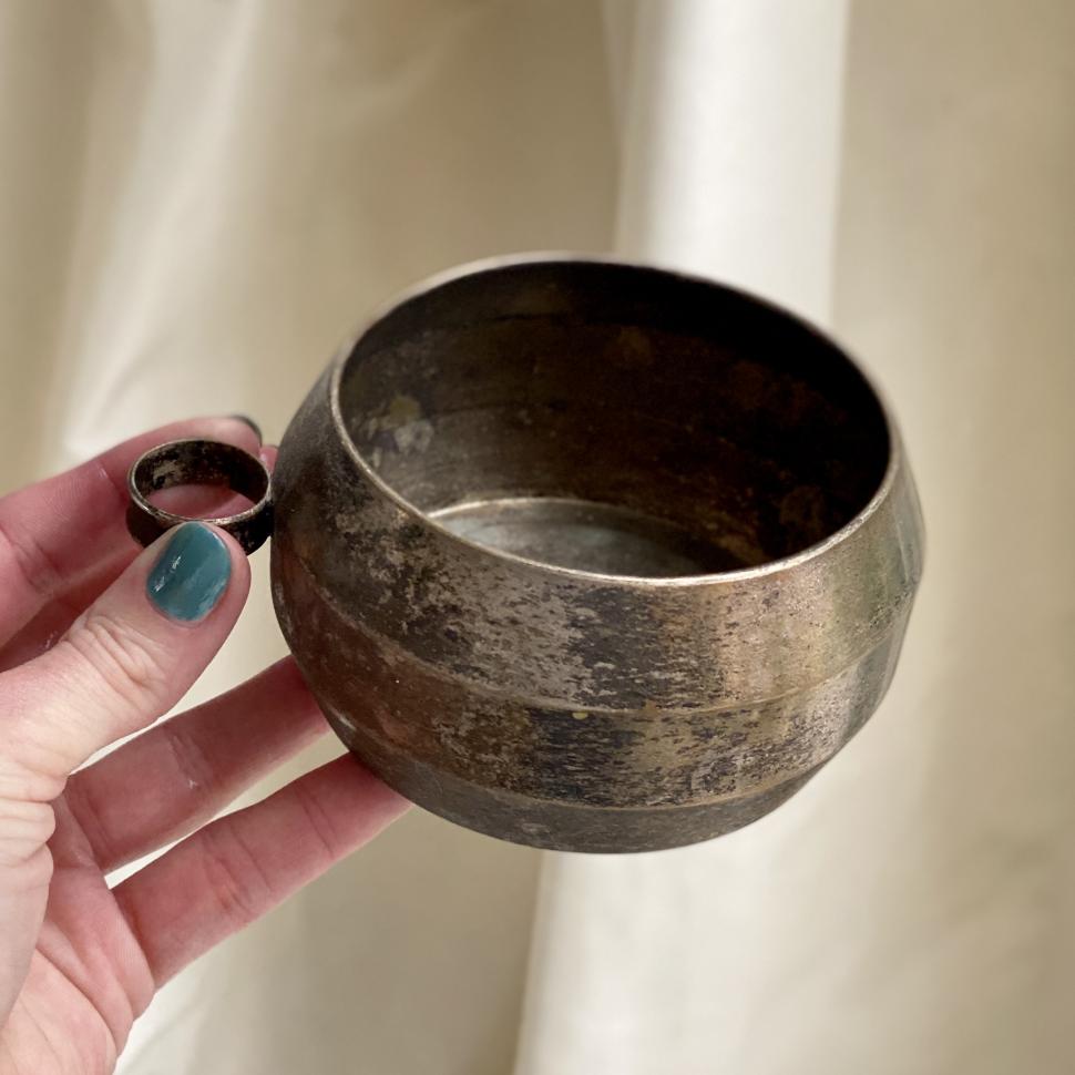 Кружка чаша 400 мл мельхиор патина