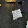 Клипсы Ромбы 2,5 см ювелирный сплав кристалы