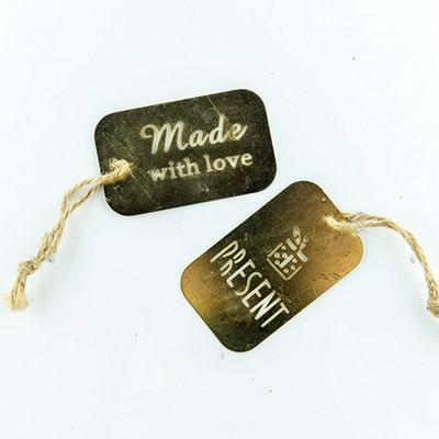 Бирка-подвес латунная набор 2 шт.