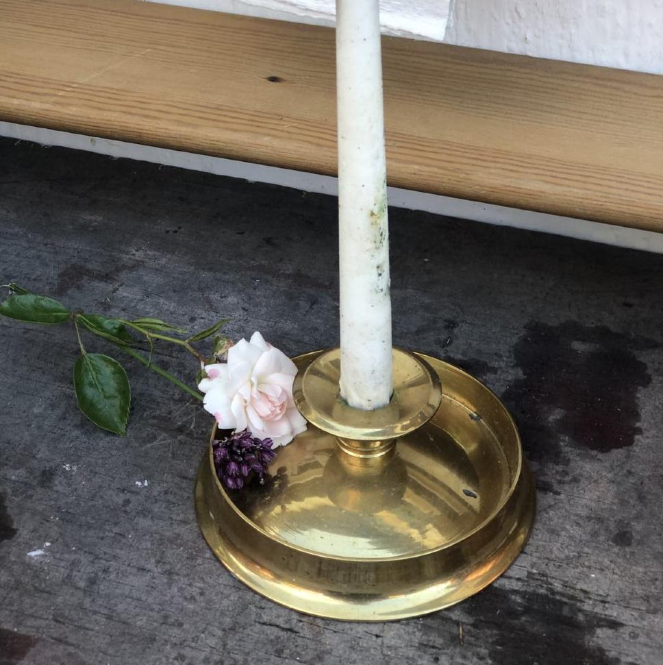 Подсвечник латунь 15 см Швеция