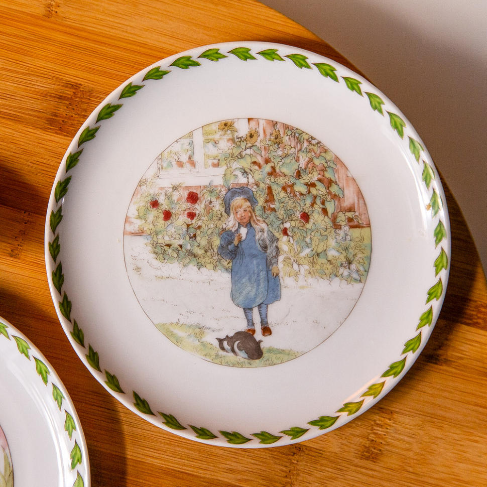 Тарелка 16 см Девочка с котом Eschenbach Германия