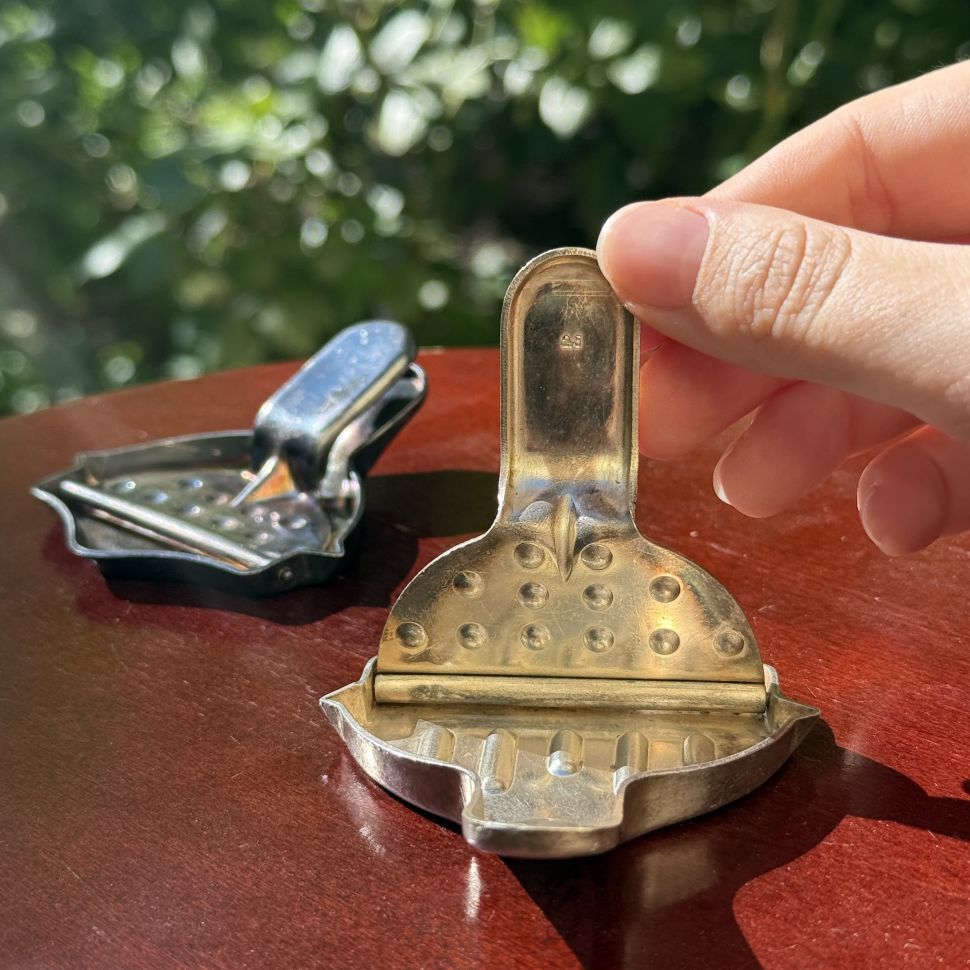 Соковыжималка сквизер для лимона мельхиор патина