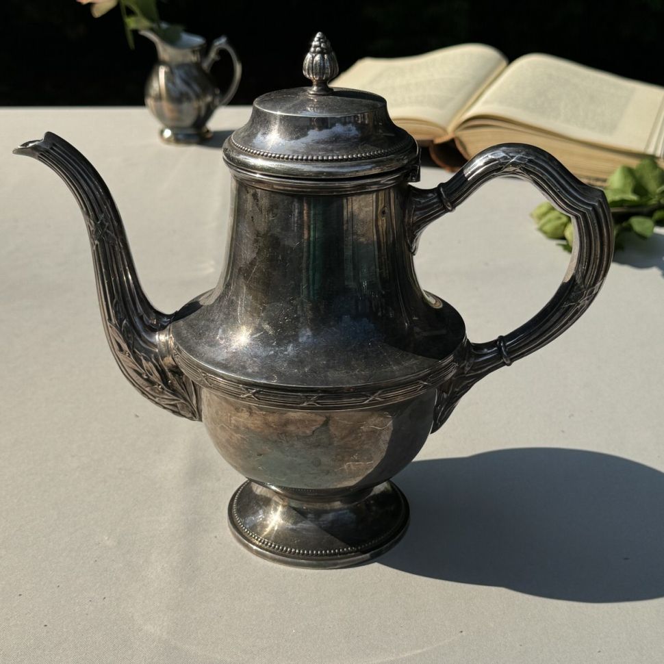 Чайник кофейник 800 мл серебрение