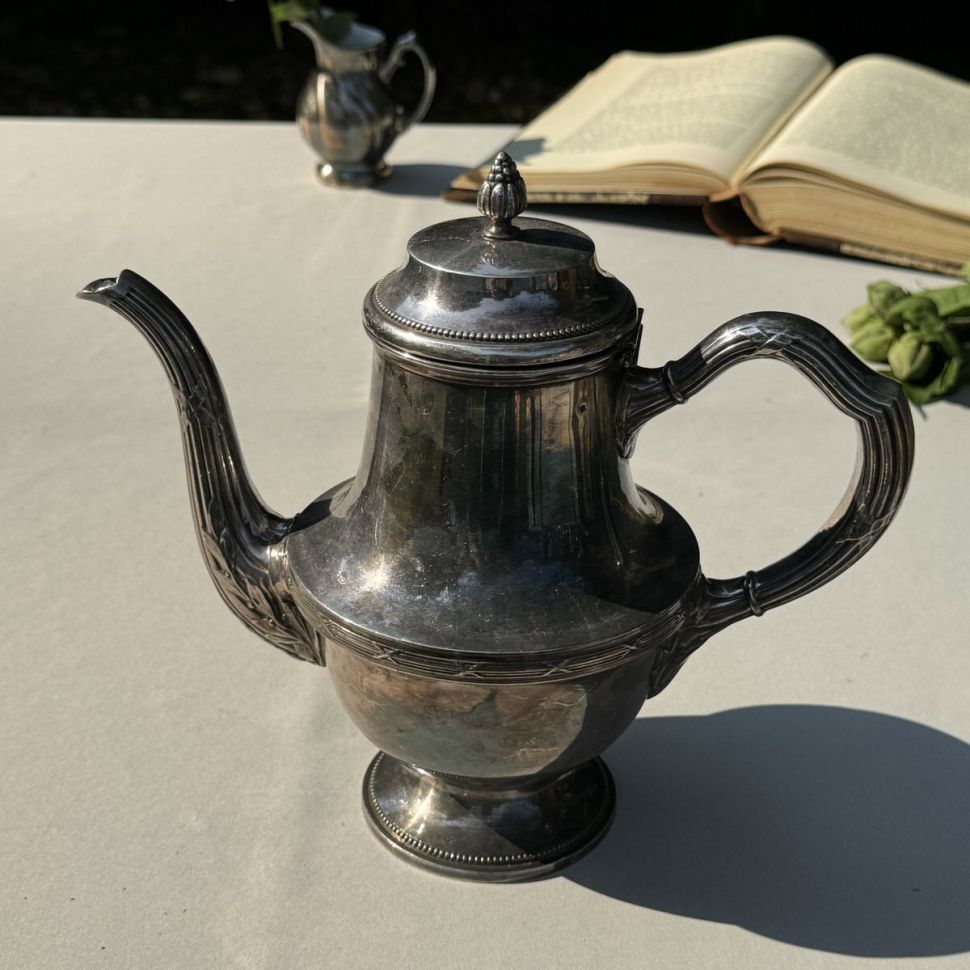 Чайник кофейник 800 мл серебрение