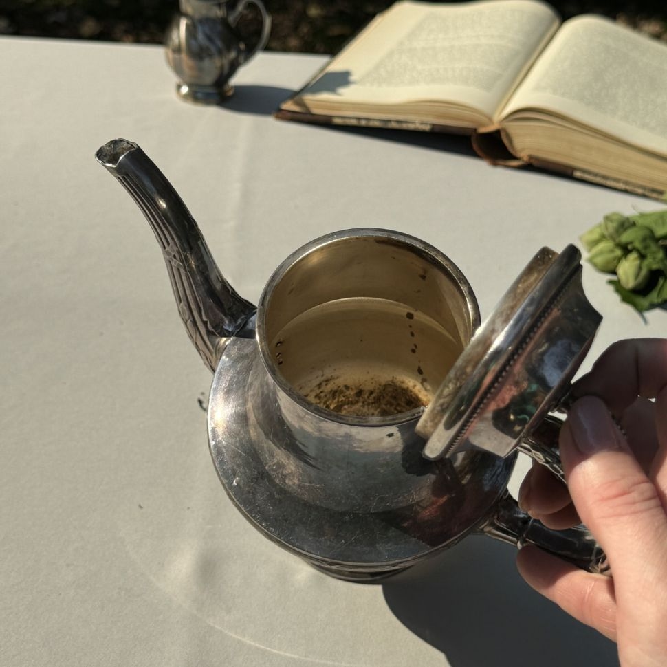 Чайник кофейник 800 мл серебрение