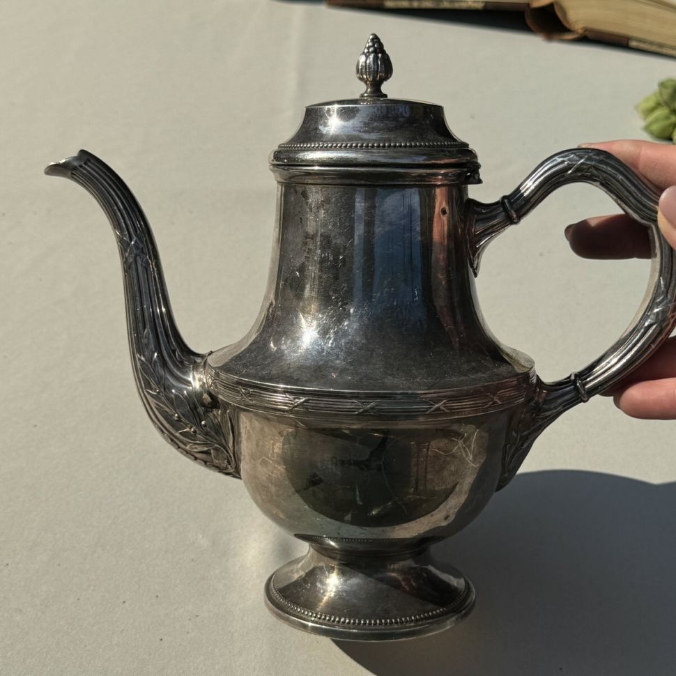 Чайник кофейник 800 мл серебрение