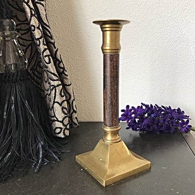 Подсвечник латунный с деревом