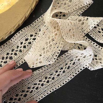 Кружево лента ручная работа 128 см