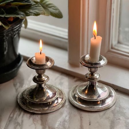 Подсвечник 10 см серебрение