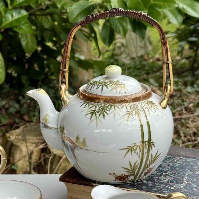 Чайник с ситом Бамбук 1 л фарфор Япония 