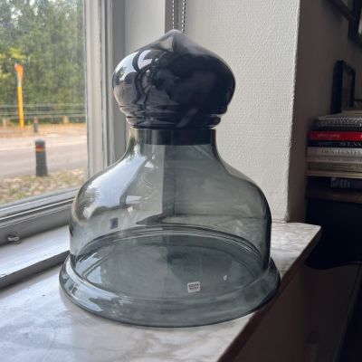 Ваза с крышкой купола России Kosta Boda 29 см хрусталь Швеция 