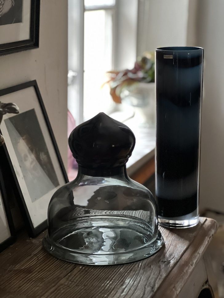 Ваза с крышкой купола России Kosta Boda 29 см хрусталь Швеция 