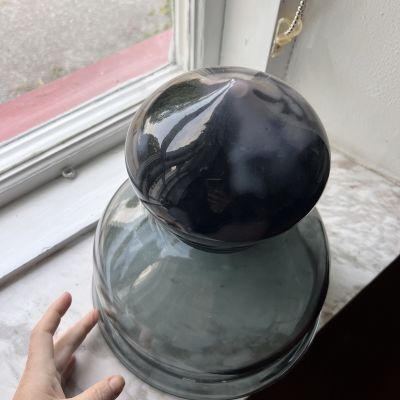 Ваза с крышкой купола России Kosta Boda 29 см хрусталь Швеция 