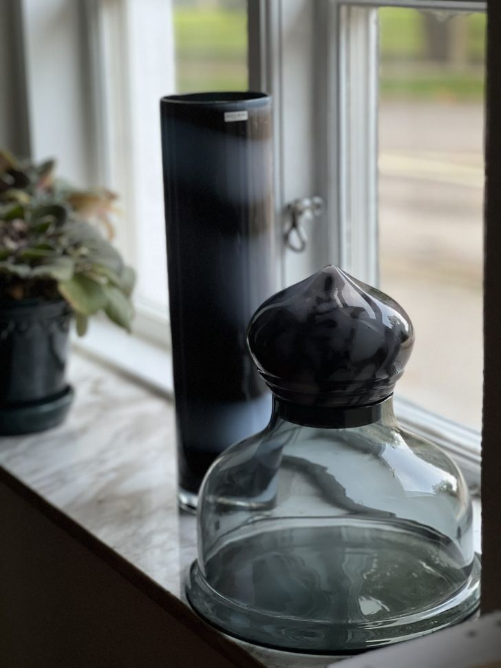 Ваза с крышкой купола России Kosta Boda 29 см хрусталь Швеция 