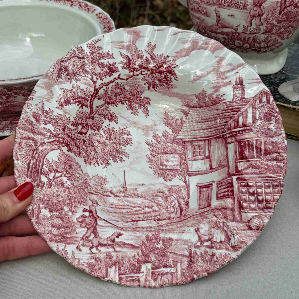 Тарелка глубокая Myott The Hunter красная 23 см Англия