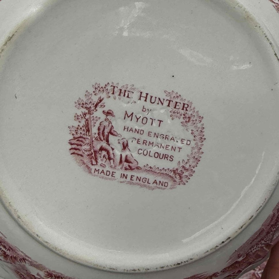 Тарелка глубокая Myott The Hunter красная 23 см Англия 