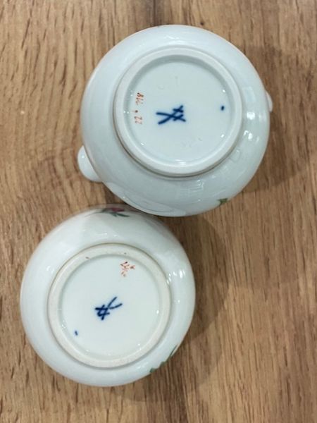 Сахарница молочник набор 2 предмета Meissen Мейсенский букет​ 1966 г. Германия