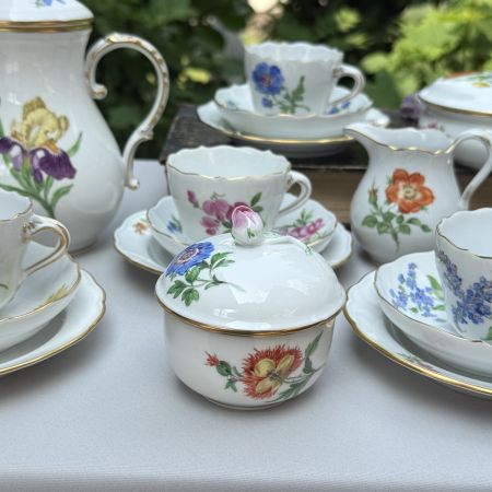 Сахарница молочник набор 2 предмета Meissen Мейсенский букет​ 1966 г. Германия