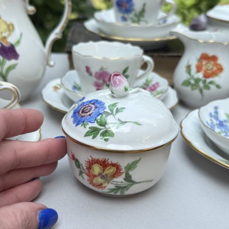 Сахарница молочник набор 2 предмета Meissen Мейсенский букет​ 1966 г. Германия