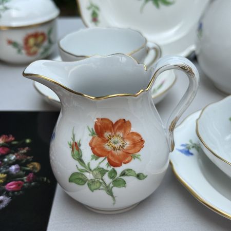 Сахарница молочник набор 2 предмета Meissen Мейсенский букет​ 1966 г. Германия