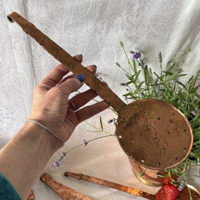 Шумовка 34 см медь