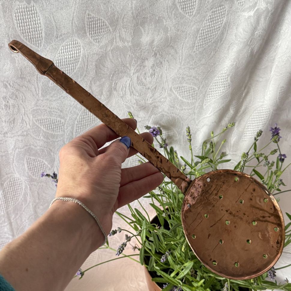 Шумовка 34 см медь