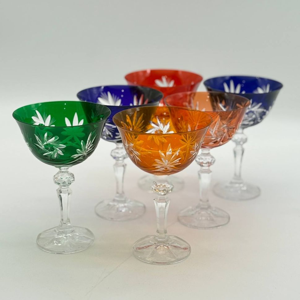 Бокал креманка 200 мл набор 6 шт Арлекин хрусталь Чехия