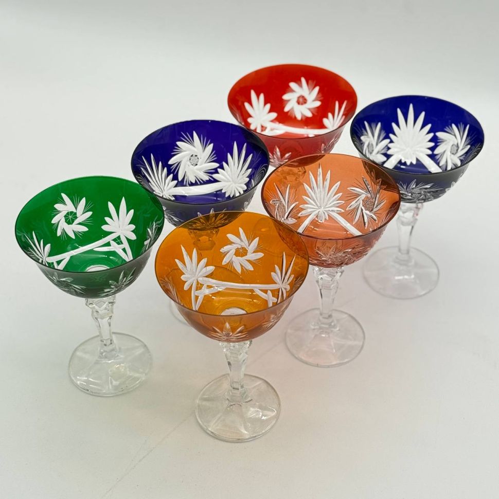 Бокал креманка 200 мл набор 6 шт Арлекин хрусталь Чехия