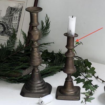 Подсвечник 20 см бронза