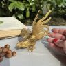 Статуэтка Петух Защищающийся 16 см золотистый