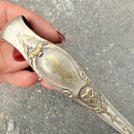 Щипцы для льда и сахара Лев 14 см серебрение Франция