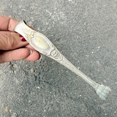Щипцы для льда и сахара Лев 14 см серебрение Франция
